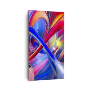 Schilderen op canvas - Een dans van kleuren - 45x80 cm