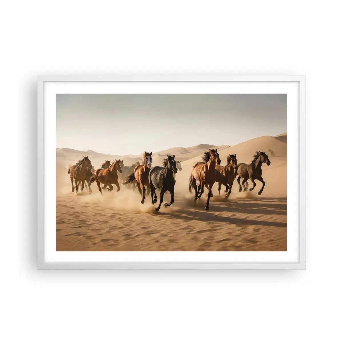 Poster in een witte lijst - Vrij als de wind - 70x50 cm