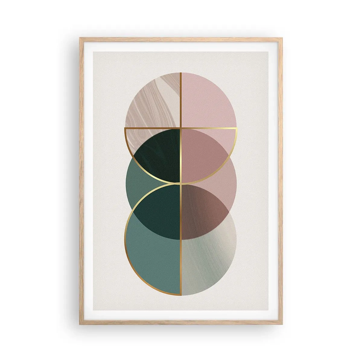 Een poster in een licht eiken lijst - Wiel voor wiel... - 70x100 cm