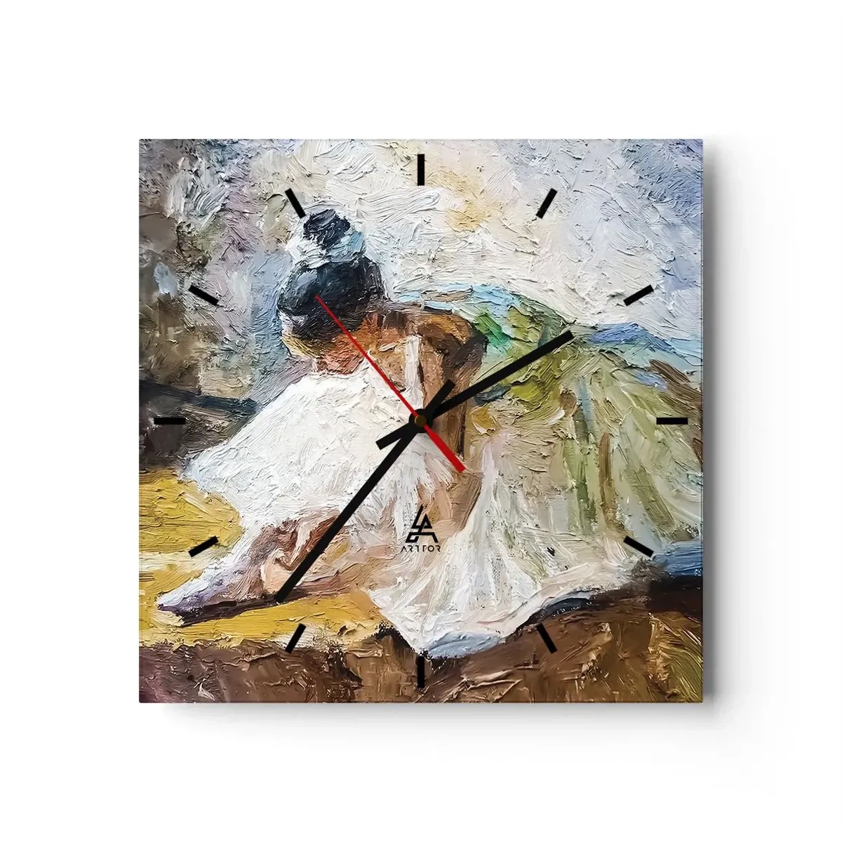 Wandklok - Klok - Naar een schilderij van Degas - 30x30 cm