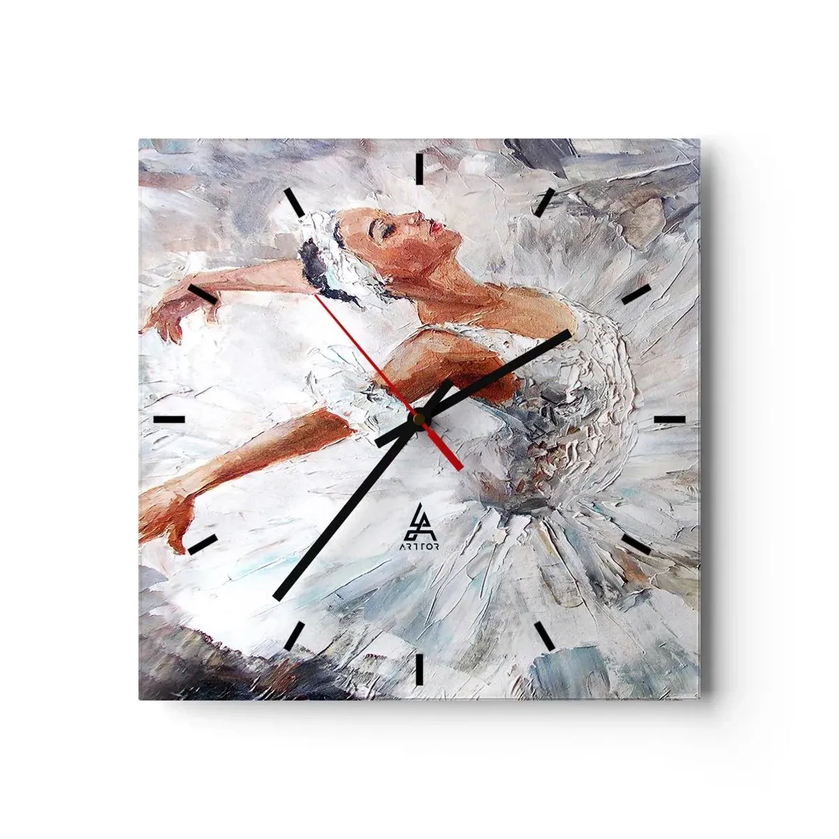 Wandklok - Klok - Delicaat en licht als tule - 30x30 cm