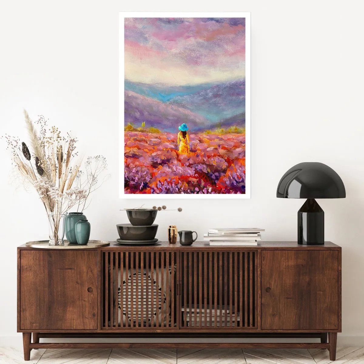 Poster - In een lavendelwereld - 61x91 cm