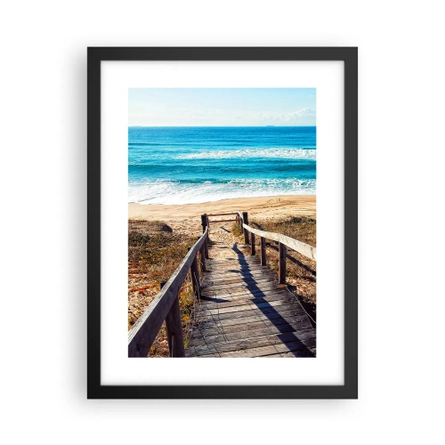 Poster in een zwarte lijst - Loop maar! - 30x40 cm