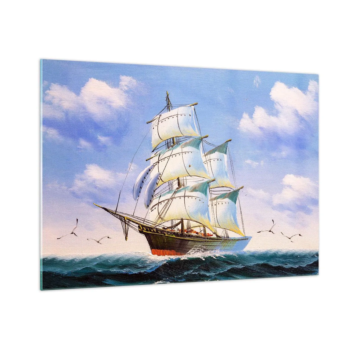 Schilderen op glas - Trots met de wind - 100x70 cm