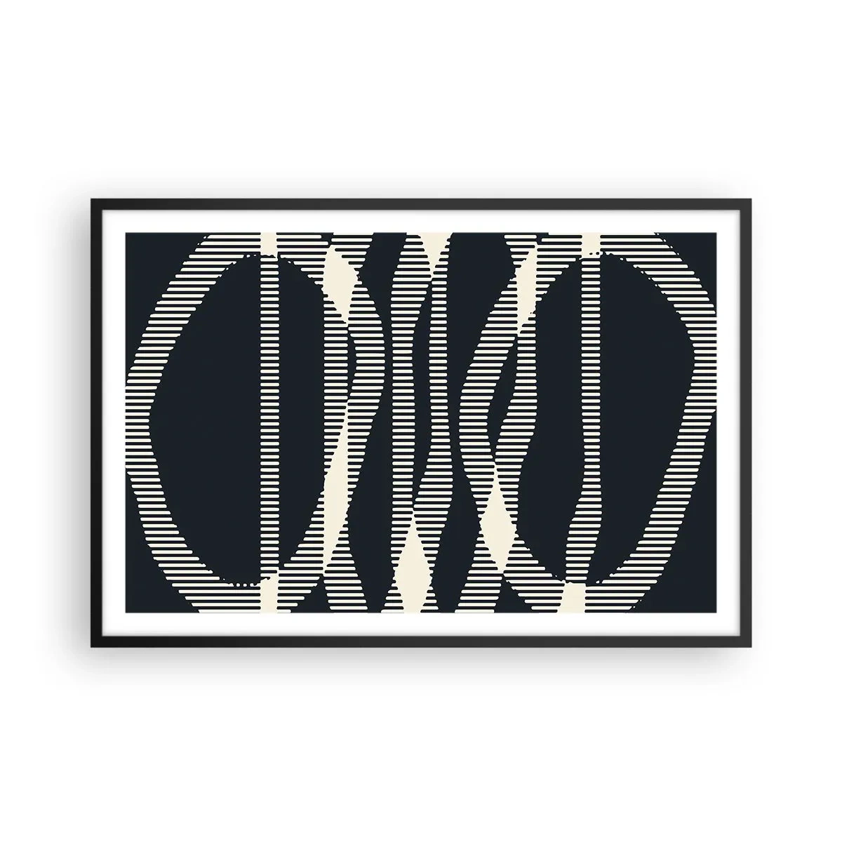 Poster in een zwarte lijst - Een poging om de duisternis te doorbreken - 91x61 cm
