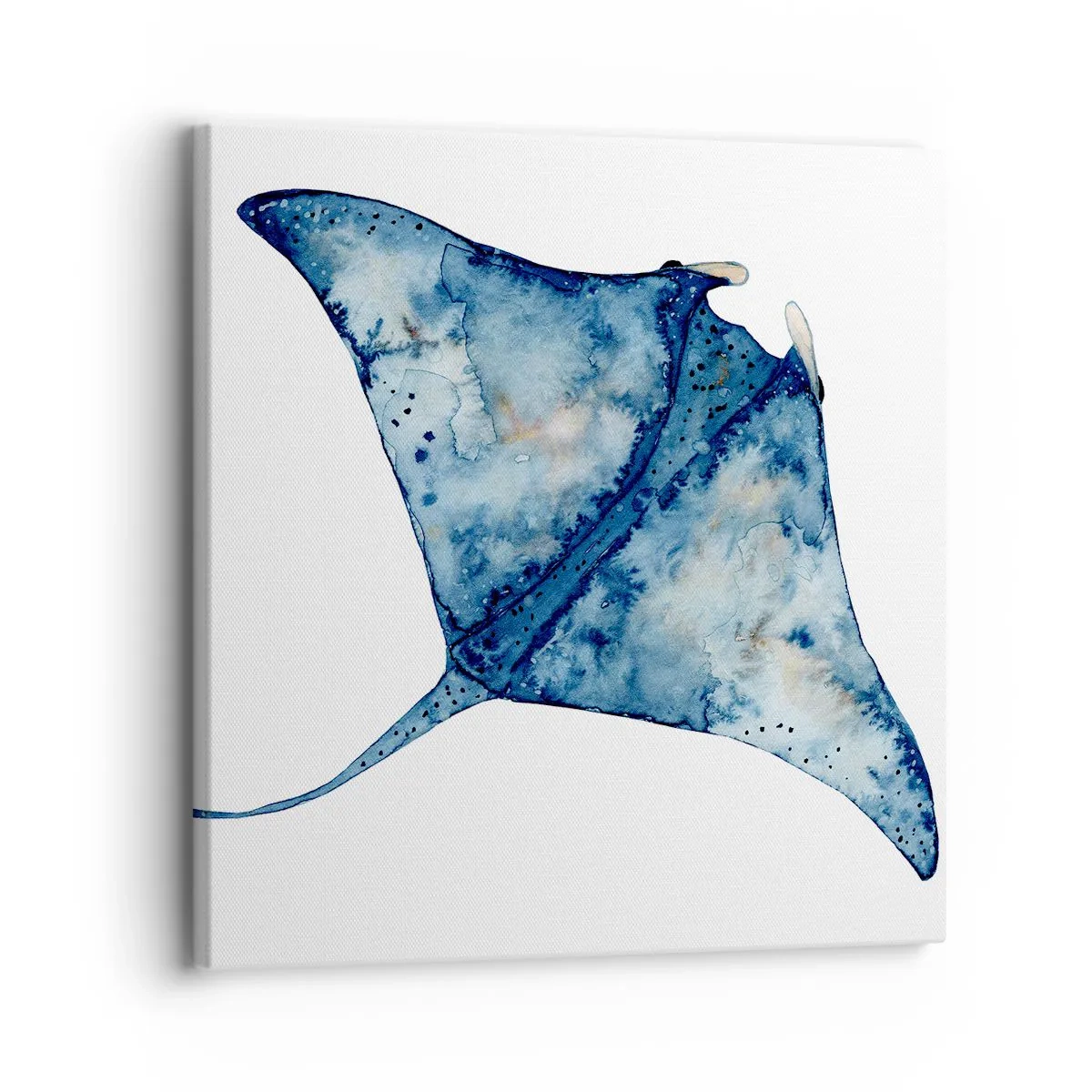 Schilderen op canvas - Leven in blauw - 30x30 cm