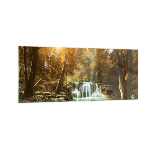 Schilderen op glas - Park cascade - 100x40 cm