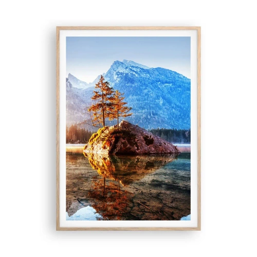 Een poster in een licht eiken lijst - De natuur in een nieuw licht - 70x100 cm