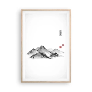 Een poster in een licht eiken lijst - Oneindige verte - 61x91 cm