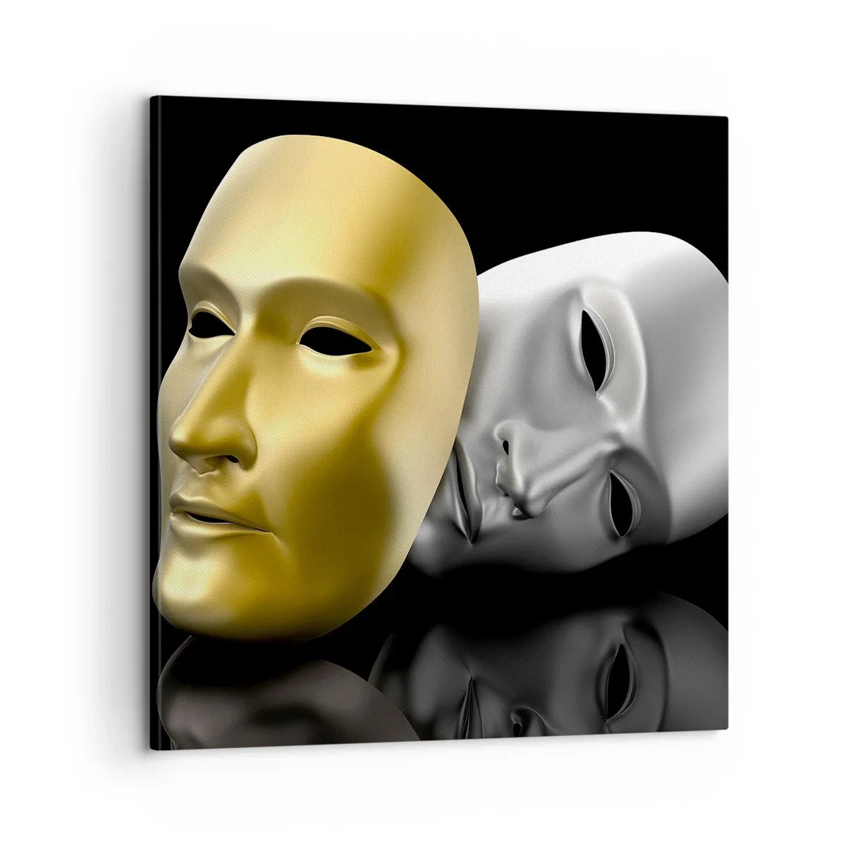 Schilderen op canvas - Het leven is theater - 60x60 cm