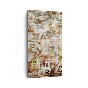 Schilderen op canvas - Ik verenig het gebabbel - 45x80 cm