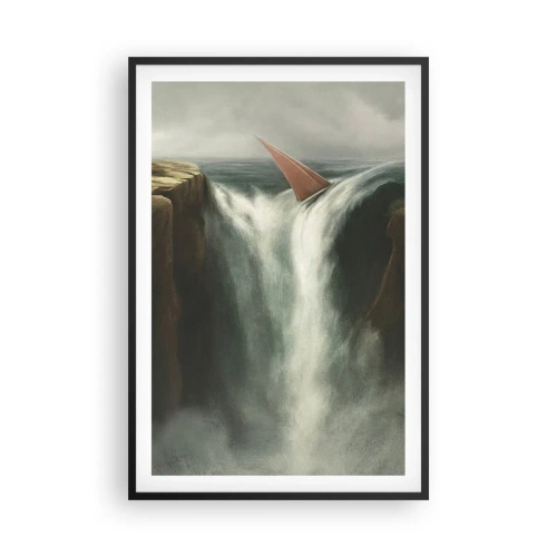 Poster in een zwarte lijst - Een waarschuwing voor het leven - 61x91 cm
