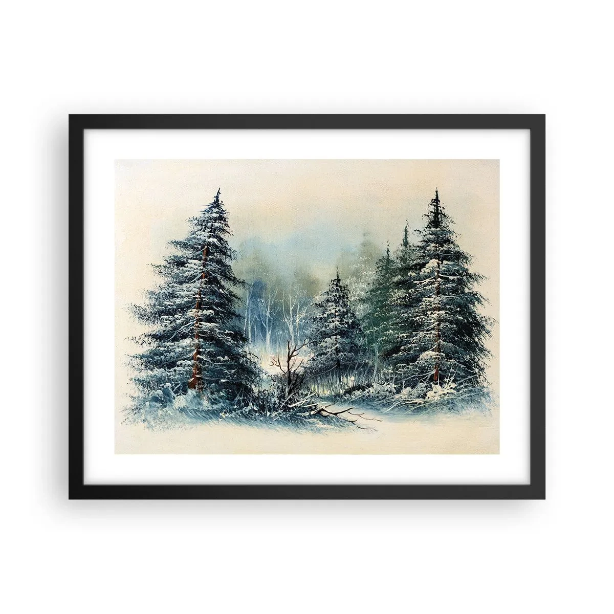 Poster in een zwarte lijst - Klaar voor kerst - 50x40 cm