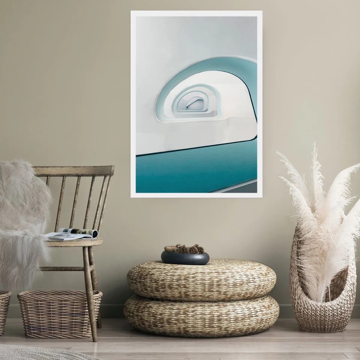 Poster - Naar de bodem van de blauwe - 70x100 cm