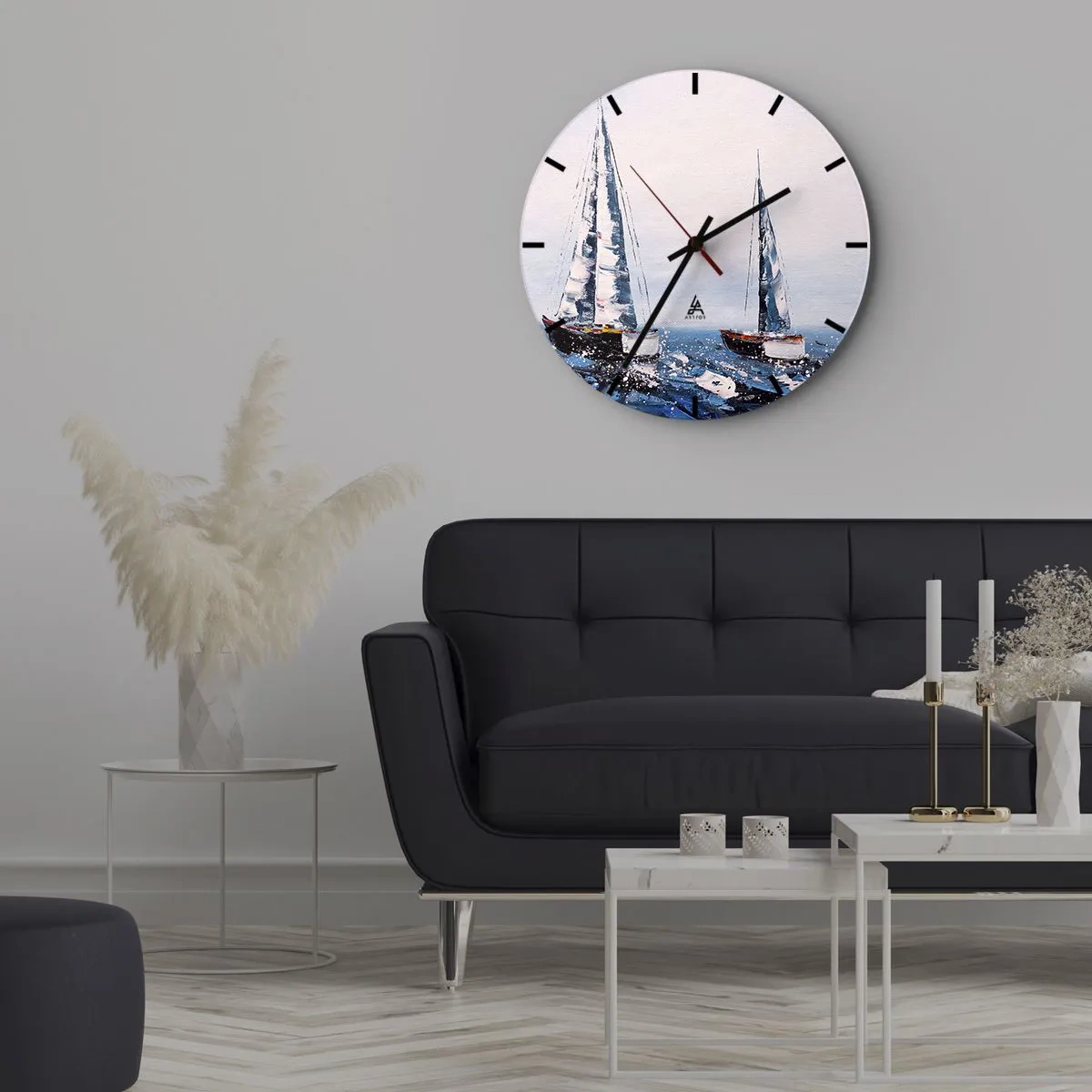 Wandklok - Klok - Broederschap van de wind - 40x40 cm