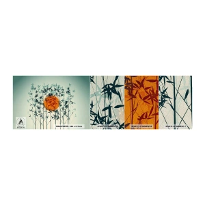 Fotobehang Monster Premium Sand - Japanse zon - Abstractie, Grafisch, Exotisme - 100x30 cm