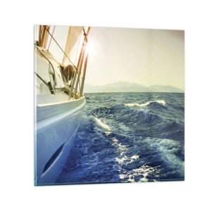 Schilderen op glas - Voor het avontuur - 30x30 cm