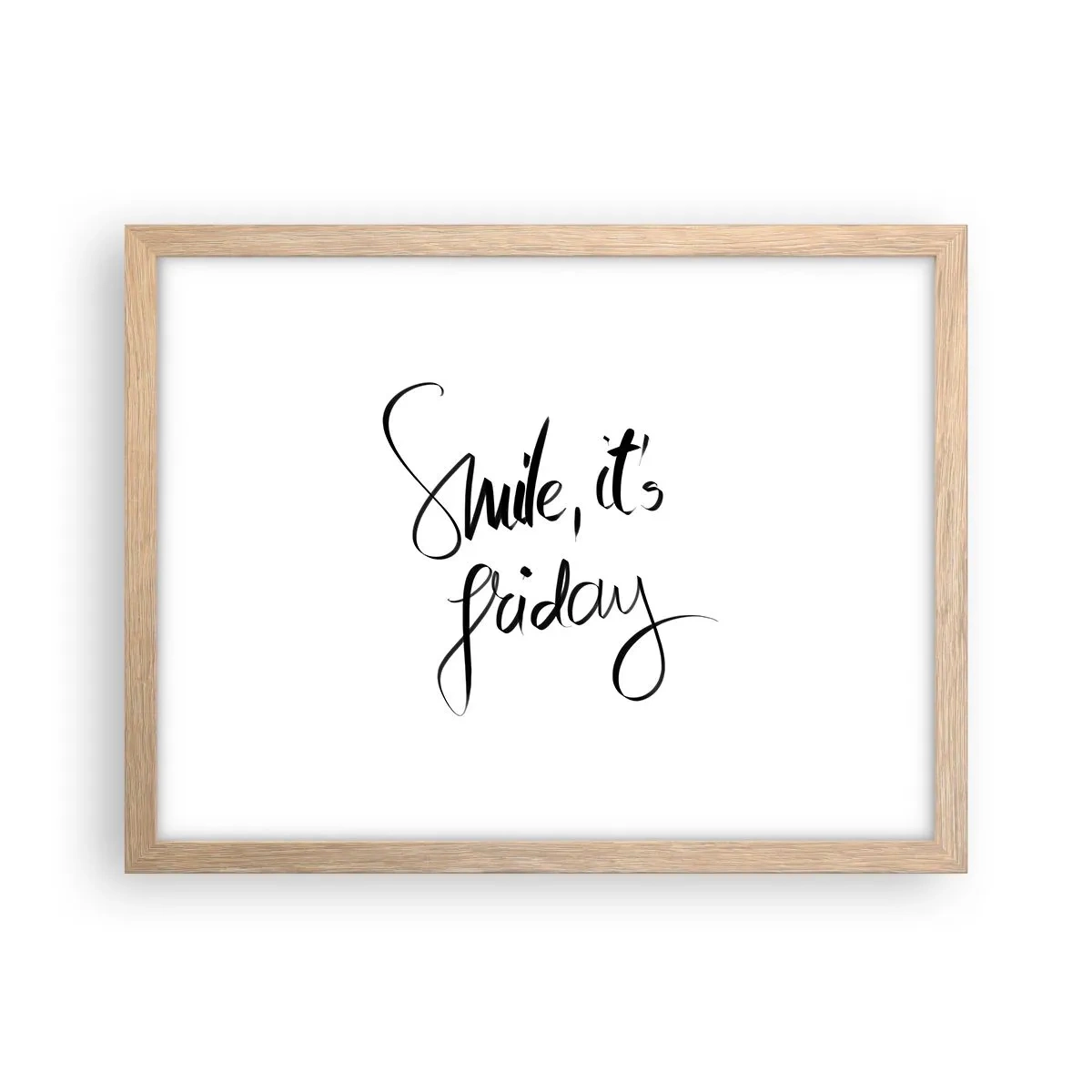 Een poster in een licht eiken lijst - Echte vreugde - 40x30 cm