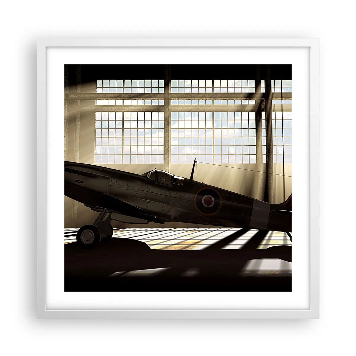 Poster in een witte lijst - De rust van een krijger - 50x50 cm