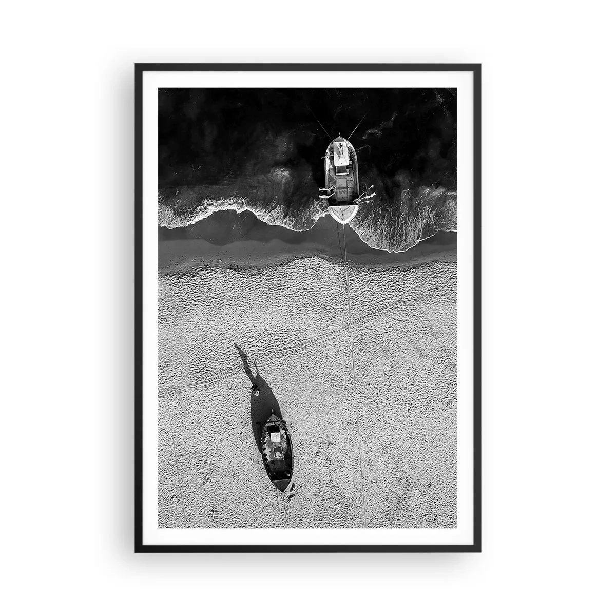 Poster in een zwarte lijst - Nog steeds aan de oever… - 70x100 cm