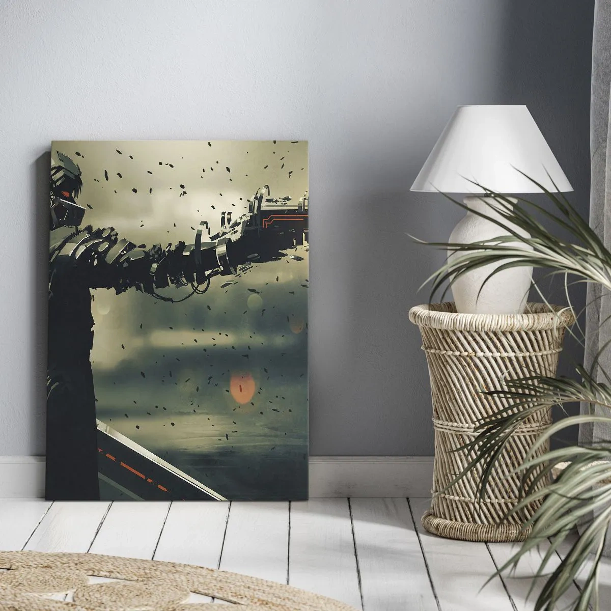 Schilderen op canvas - Dodelijke wapens - Je eigen Terminator - 45x80 cm