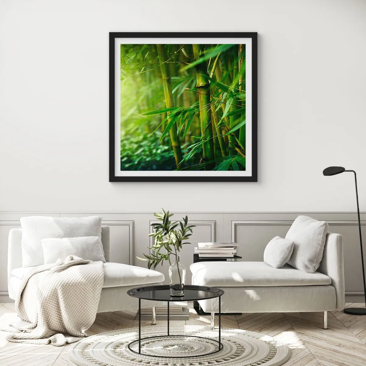 Poster in een zwarte lijst - Maak kennis met groen zelf - 30x30 cm