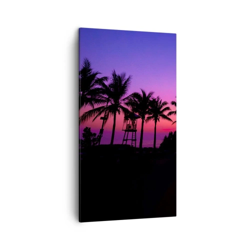 Schilderen op canvas - Avond onder de palmbomen - 45x80 cm