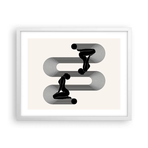 Poster in een witte lijst - Sensuele symmetrie - 50x40 cm