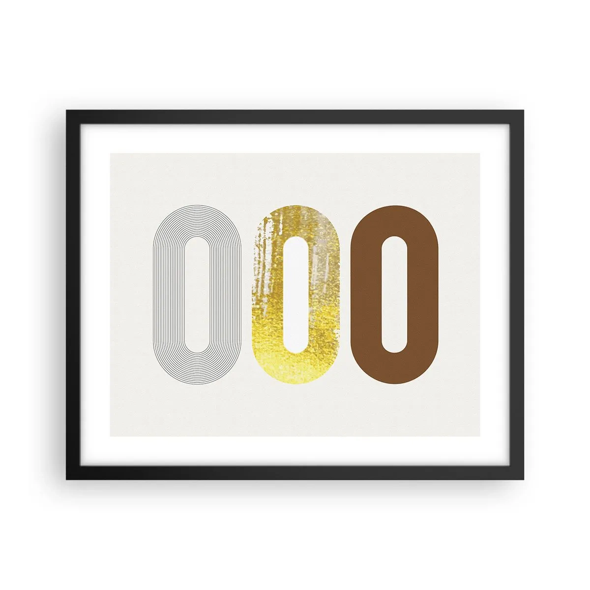 Poster in een zwarte lijst - Oooo! - 50x40 cm