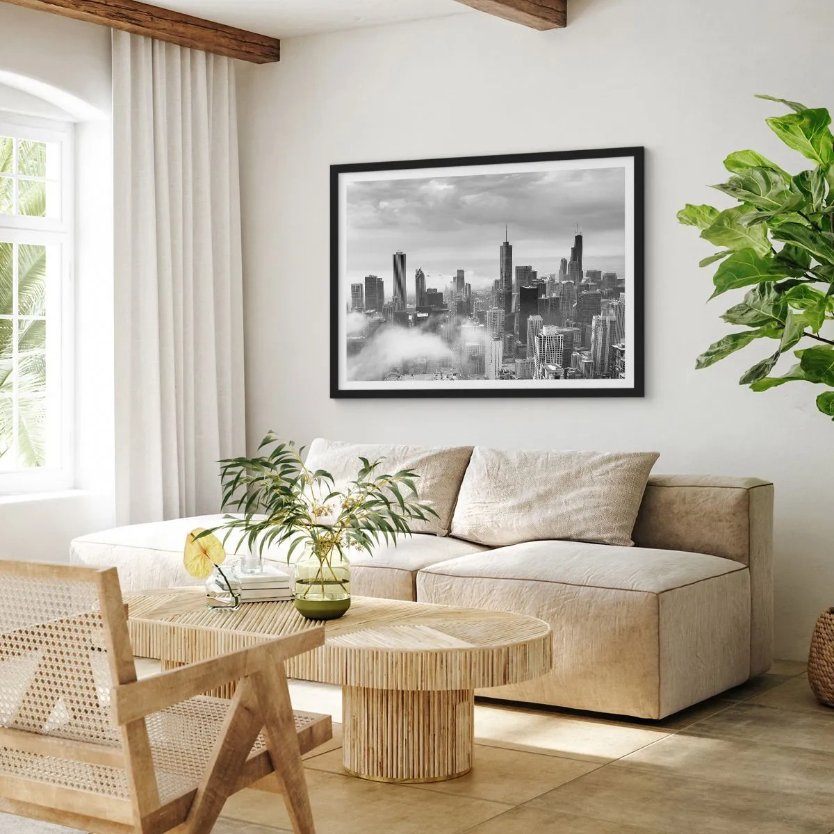 Poster in een zwarte lijst - Amerikaans landschap - 70x50 cm