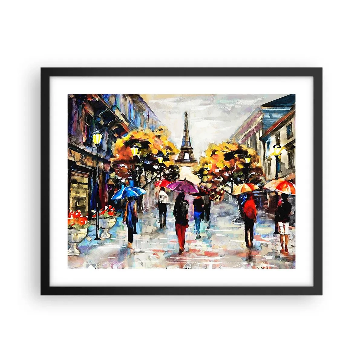 Poster in een zwarte lijst - Vooral mooi in de herfst - 50x40 cm