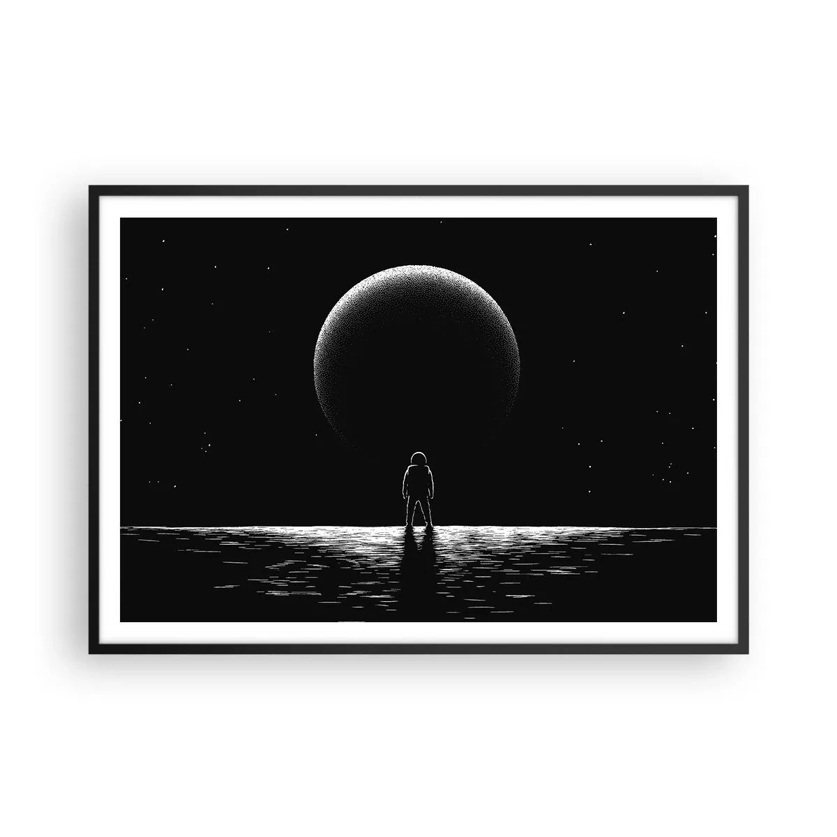 Poster in een zwarte lijst - Oog in oog - 100x70 cm