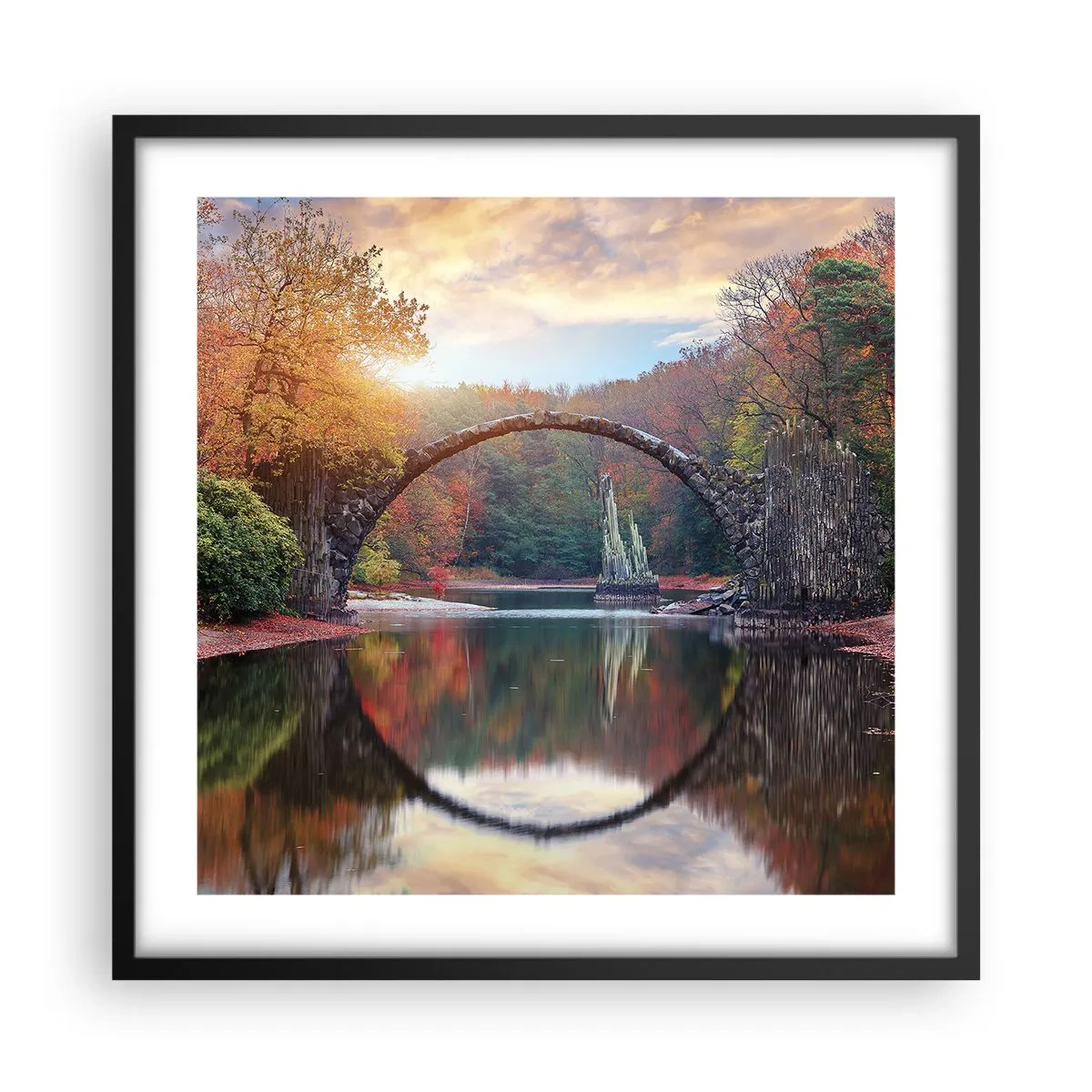 Poster in een zwarte lijst - Aan de andere kant van de spiegel - 50x50 cm