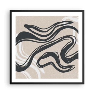 Poster in een zwarte lijst - Expressie vermenigvuldigd - 60x60 cm