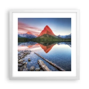 Poster in een witte lijst - Warmte en koude - 40x40 cm