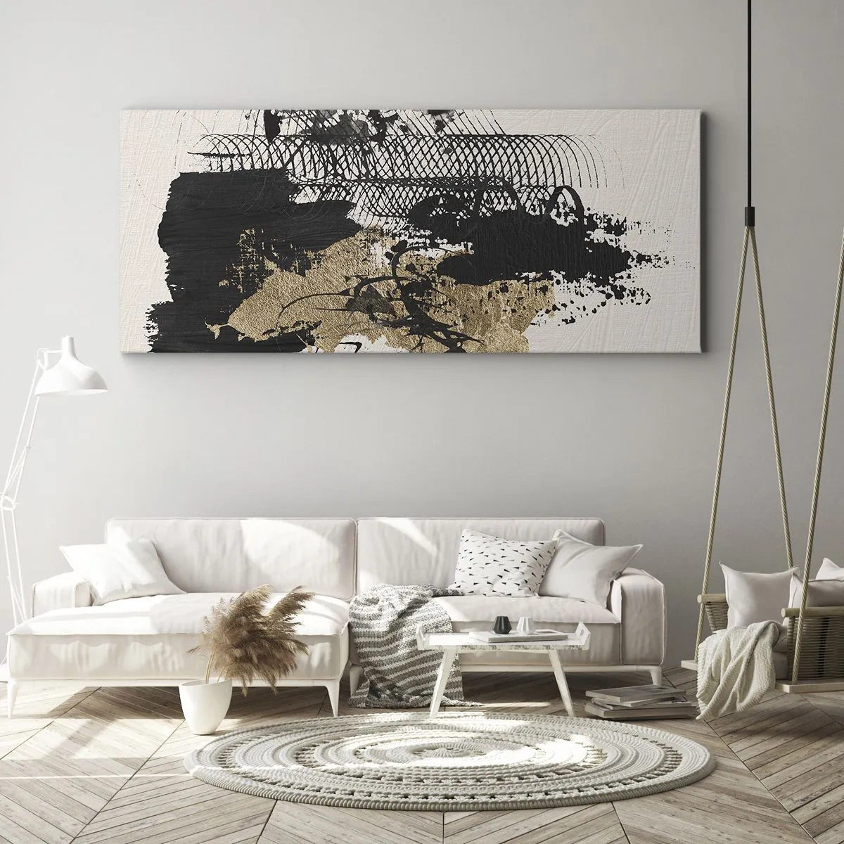 Schilderen op canvas - Compositie met passie - 100x40 cm