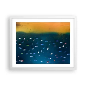 Poster in een witte lijst - Vakantie spel - 50x40 cm