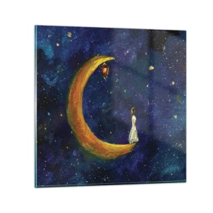 Schilderen op glas - De roep van de wereld - 70x70 cm