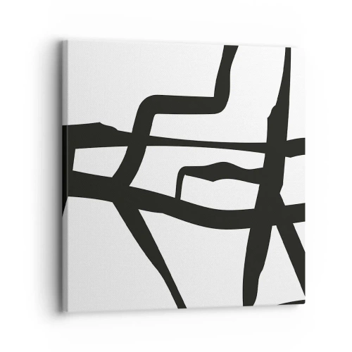 Schilderen op canvas - Zwart-wit ontwerp - 30x30 cm