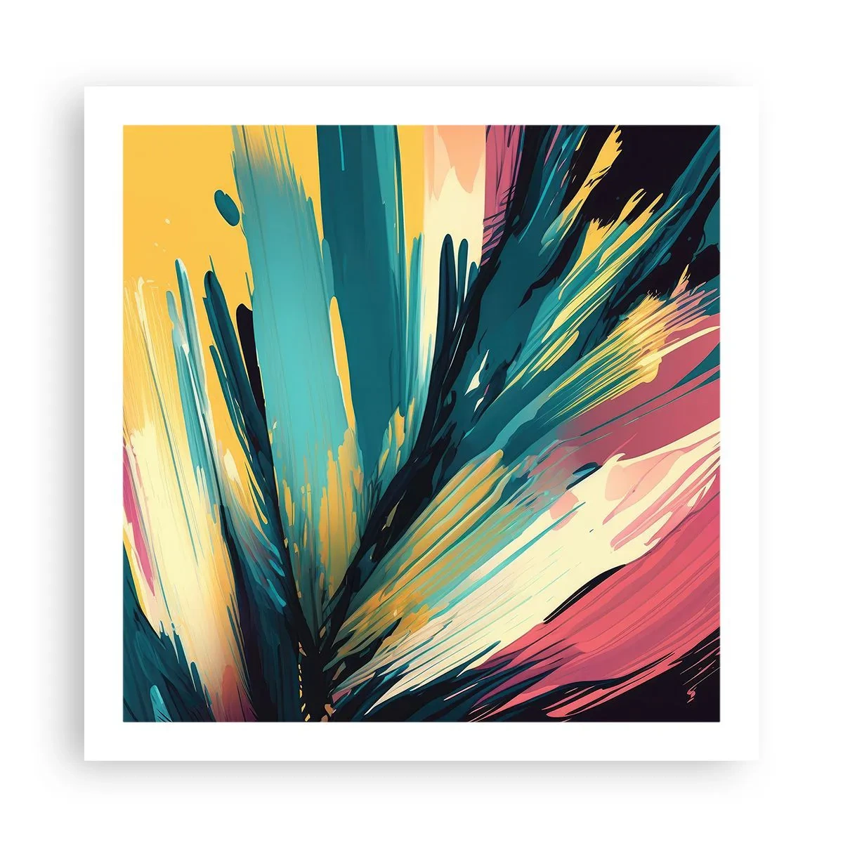 Poster - Compositie – een explosie van vreugde - 60x60 cm