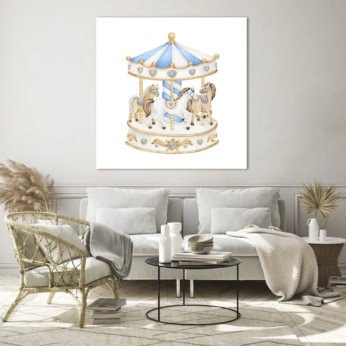 Schilderen op glas - Zoete jeugd - 60x60 cm