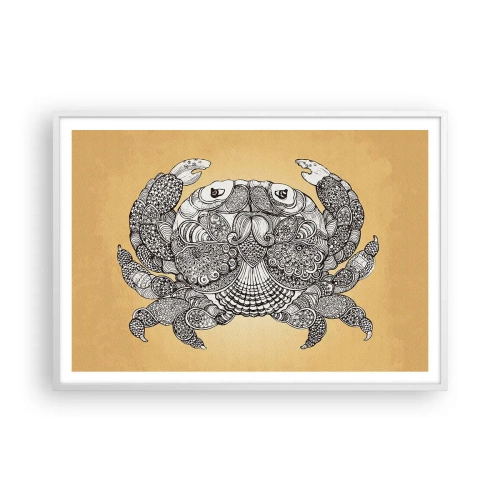 Poster in een witte lijst - Verhalen van meneer Krabs - 100x70 cm