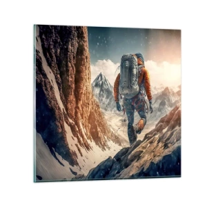 Schilderen op glas - Eenzame strijder - 60x60 cm