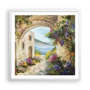Poster in een witte lijst - De charme van een kustprovincie - 60x60 cm