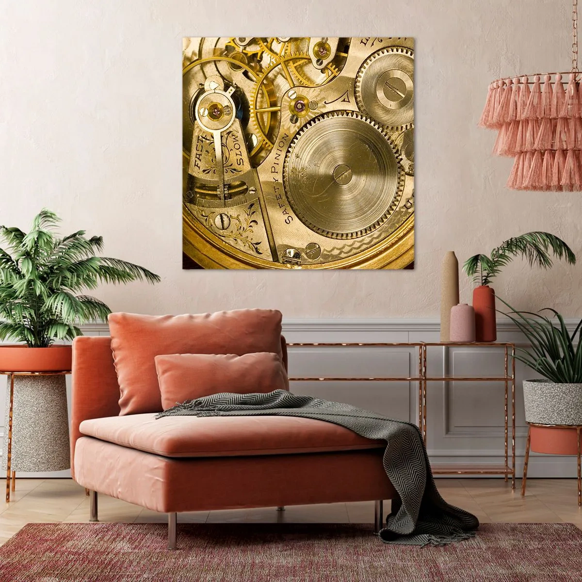 Schilderen op canvas - Ga met de tijd mee - 70x70 cm