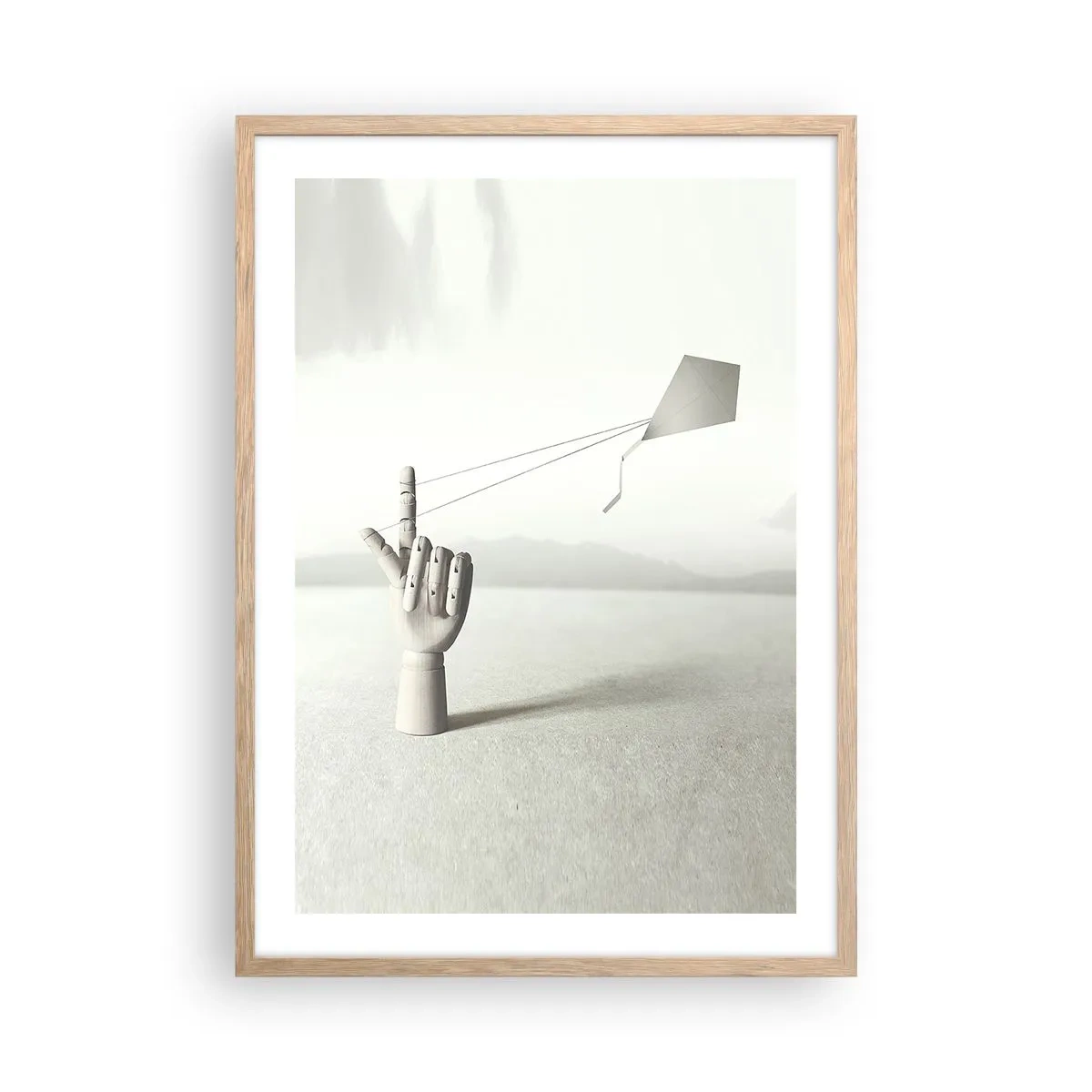 Een poster in een licht eiken lijst - Krachttest - 50x70 cm