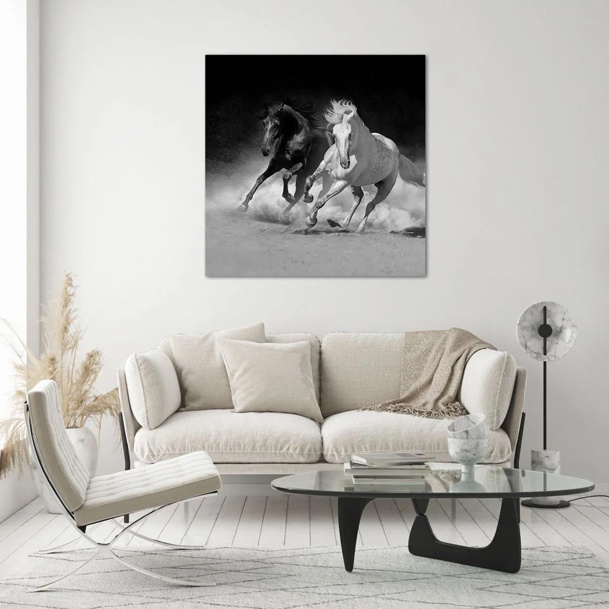 Schilderen op glas - Vrijheidsgalop - 30x30 cm