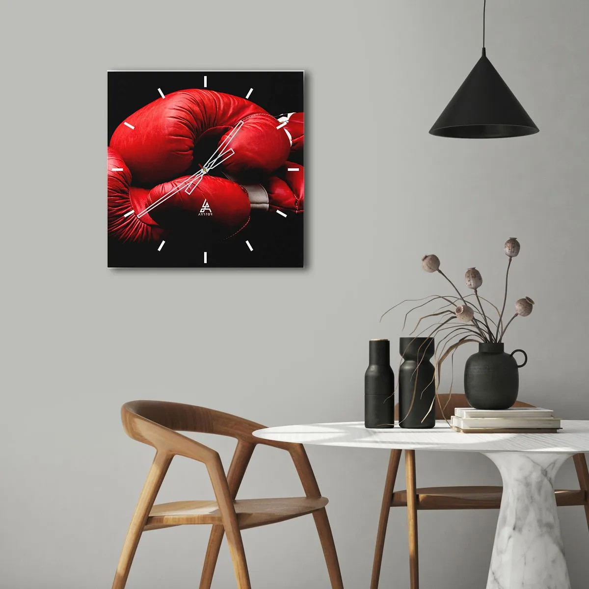 Wandklok - Klok - De emoties van het gevecht met ons - 40x40 cm