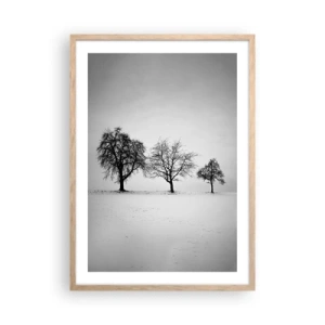 Een poster in een licht eiken lijst - Waar dromen ze over? - 50x70 cm