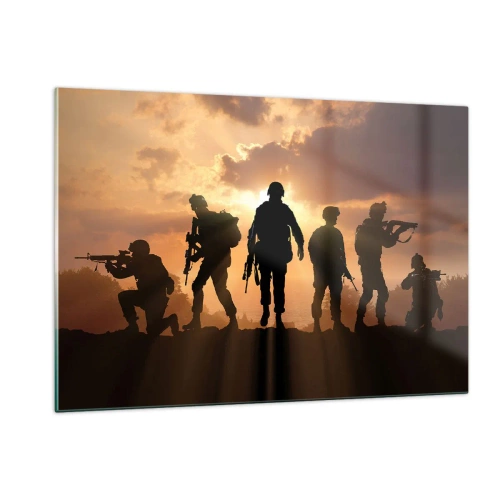 Schilderen op glas - Brothers in arms - 120x80 cm